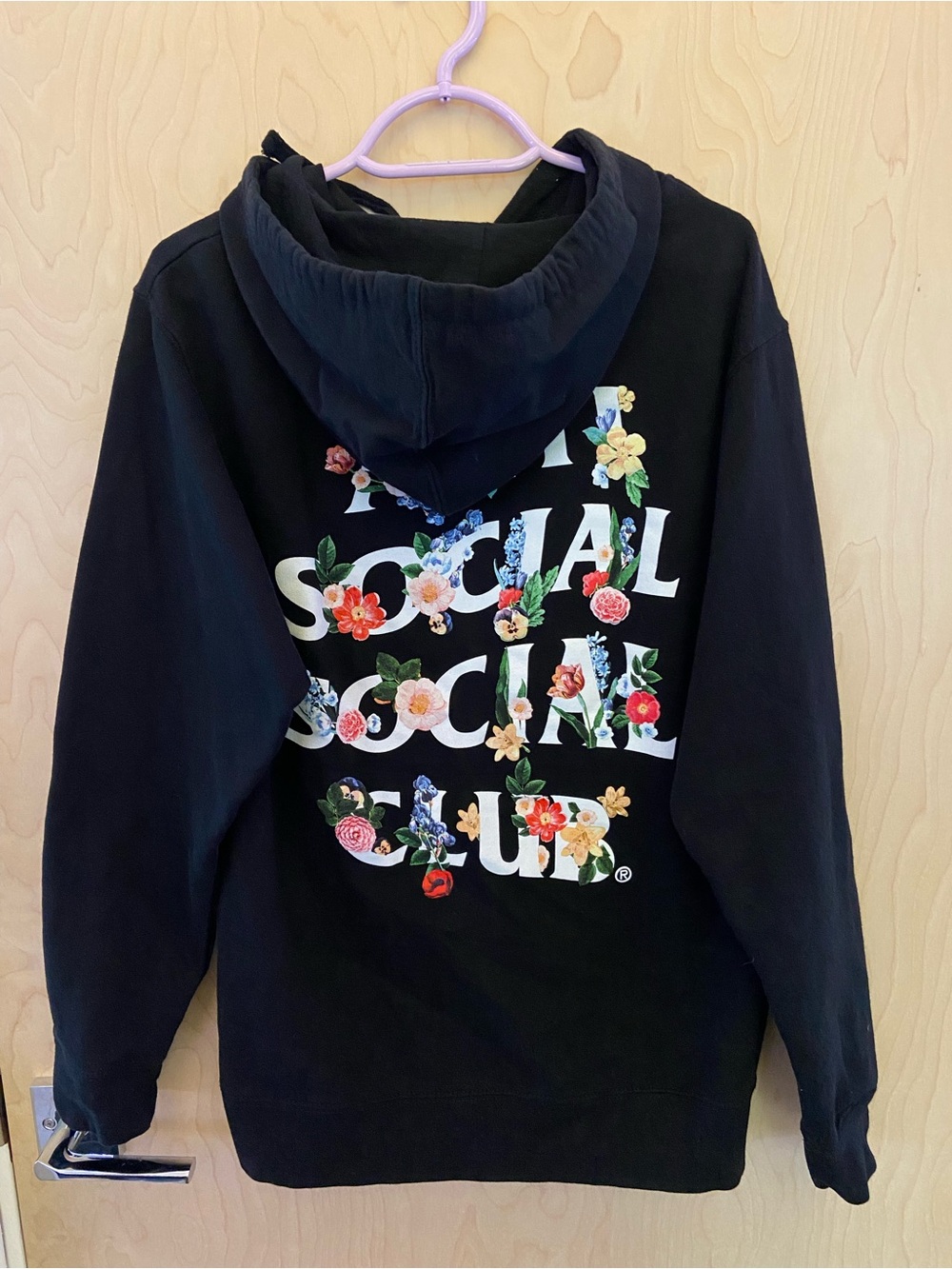 Anti Social Social Club Black Hoodie Floral